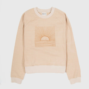 SUNSET herringbone crewneck