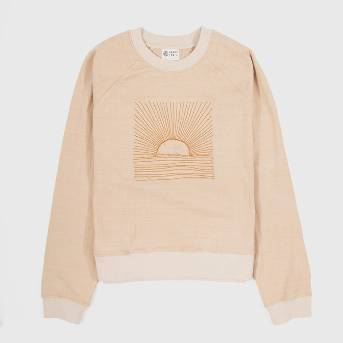 SUNSET herringbone crewneck