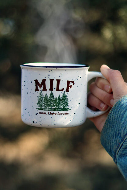 MILF (MAN I LOVE FORESTS) ceramic mug