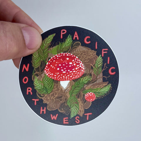 AMANITA MUSHROOM 3" Sticker
