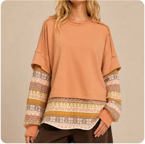 FAIR ISLE layered top