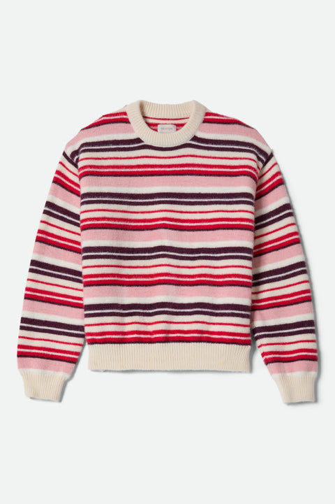 COZY STRIPE crew sweater
