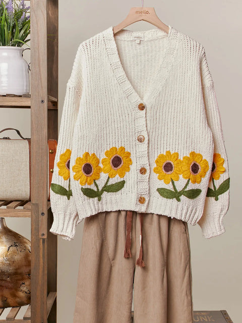 SUNNY DAYS embroidered cardigan