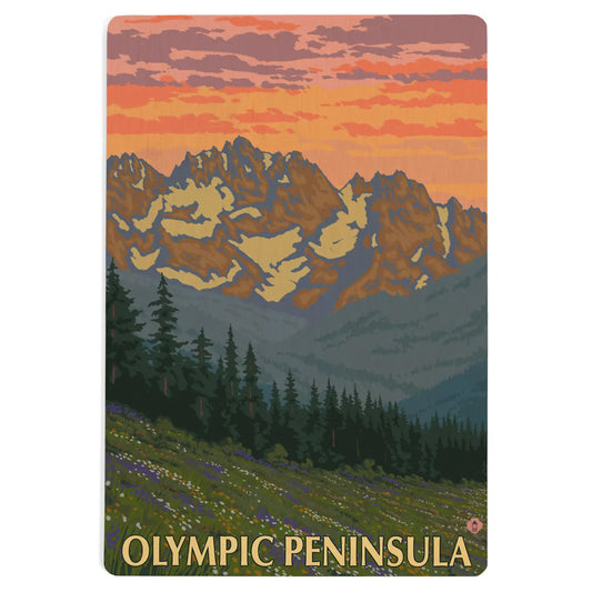 OLYMPIC SPRING wood postcard