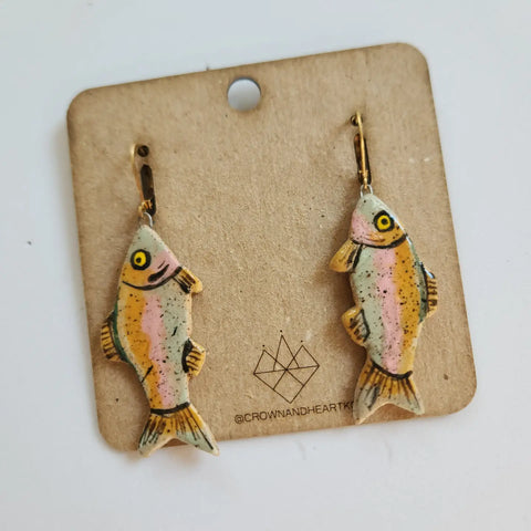 RAINBOW TROUT earrings