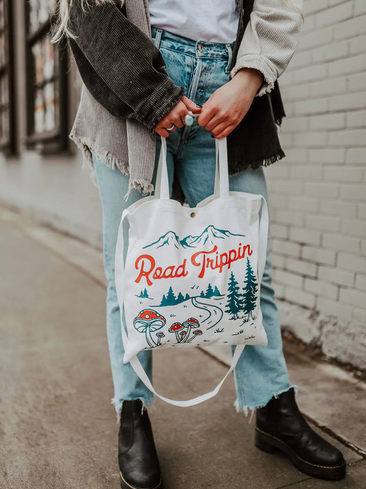 ROAD TRIPPIN canvas tote bag