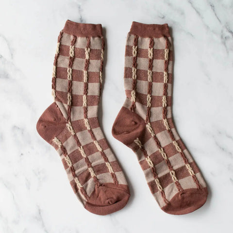 CHECK & TWIST socks