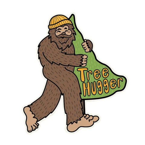 TREE-HUGGING SASQUATCH sticker