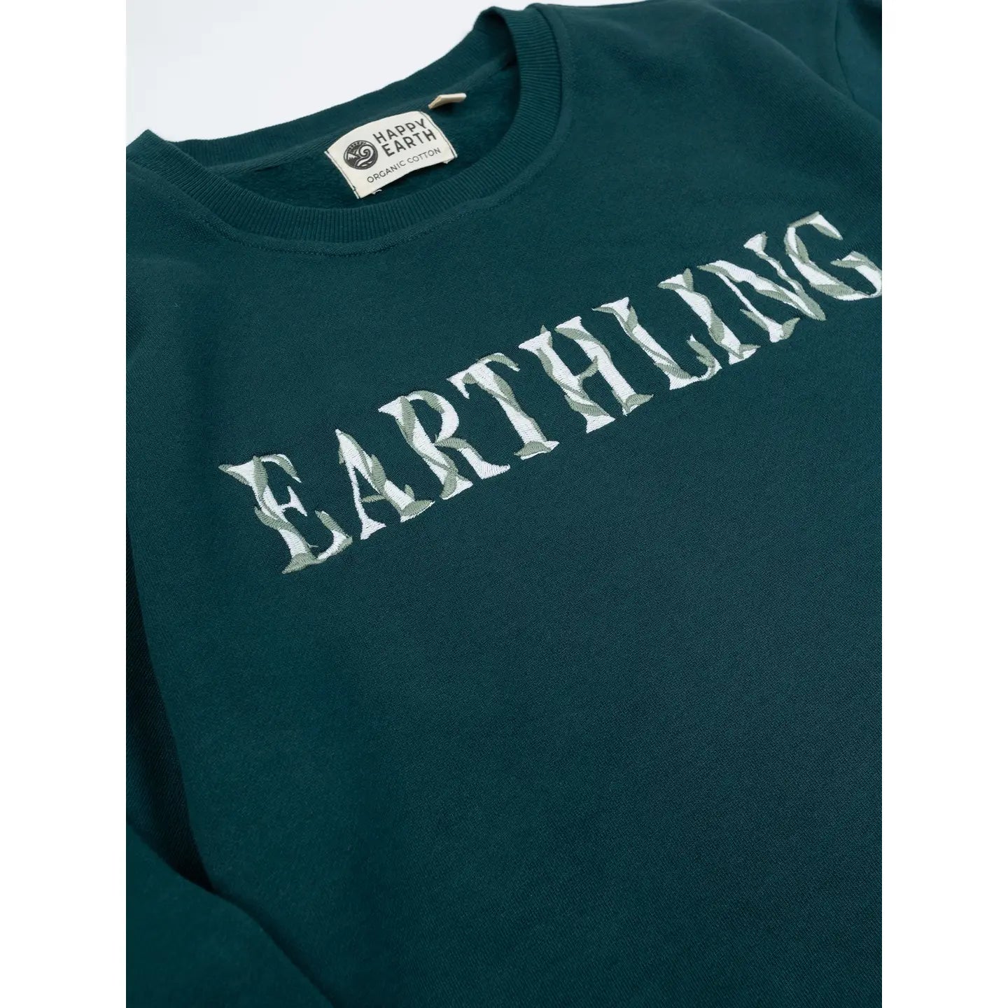EARTHLING IN BLOOM embroidered crewneck