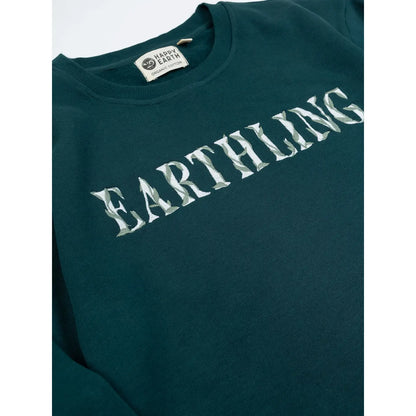EARTHLING IN BLOOM embroidered crewneck
