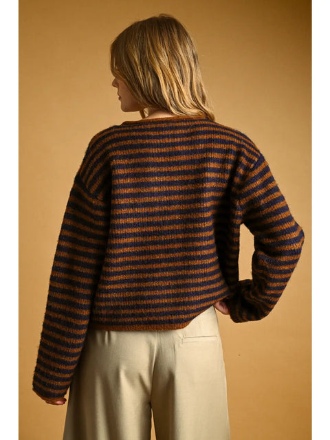 BRICK & BREAKWATER button front sweater