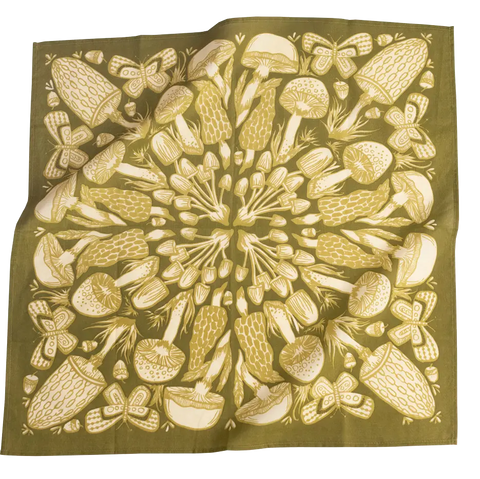 OLIVE MUSHROOMS bandana