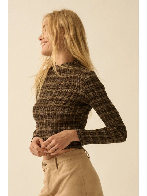 LA VIDA MOCHA smocked top