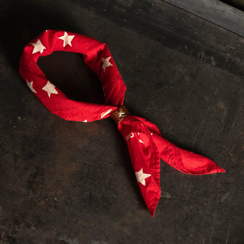 STITCHED leather bandana ring