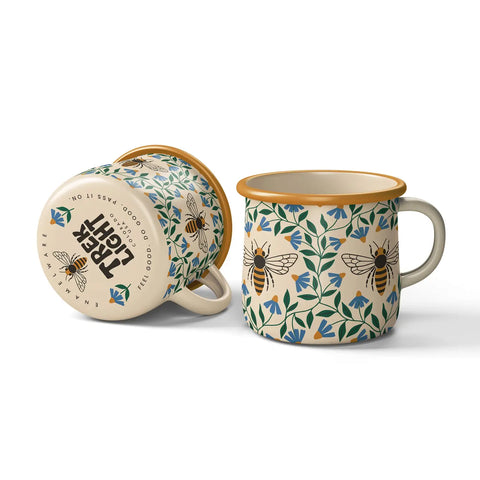 HONEYBEE enamel camp mug