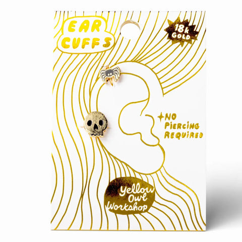 SKULL & SPIDER ear cuffs