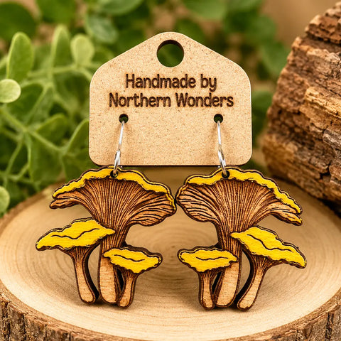 CHANTERELLE wood earrings