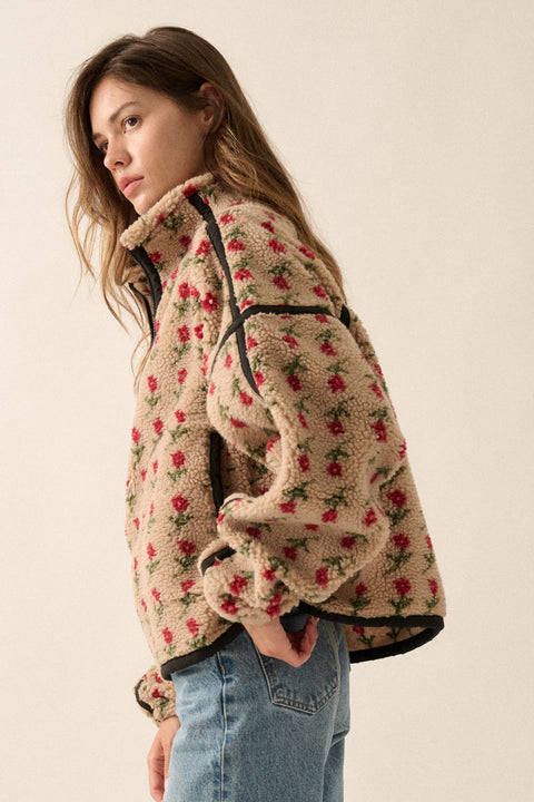 RAMBLING ROSE fleece pullover