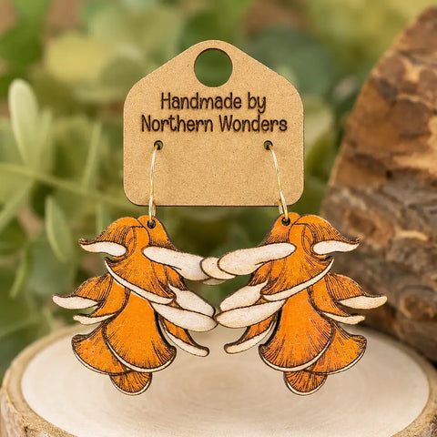 MUSHROOM wood earrings