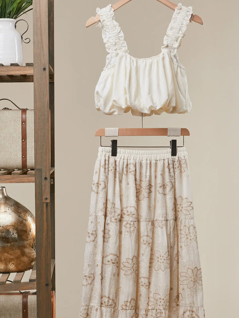 RUFFLES cropped tank