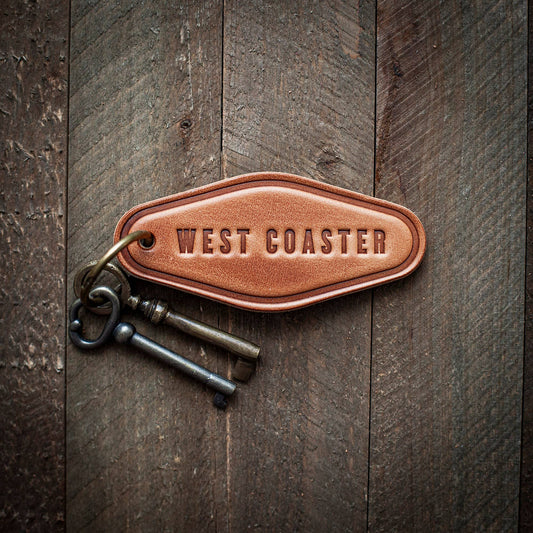WEST COASTER leather keychain