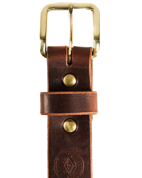 1.5" ESSENTIAL BROWN leather belt