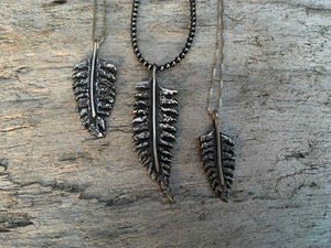 SALT CREEK SILVER fern necklace