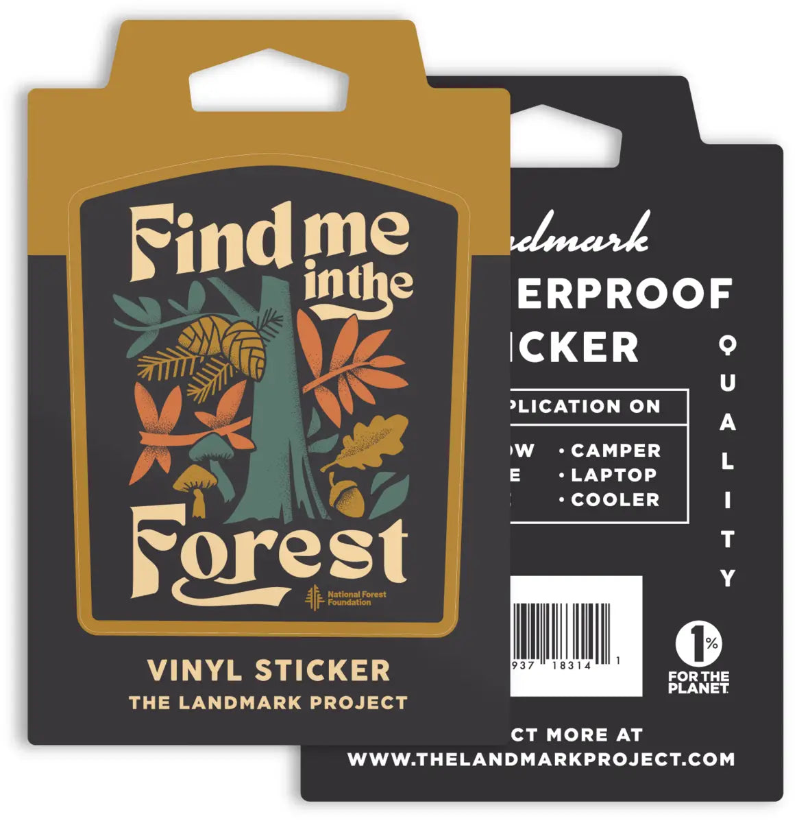 FIND ME IN THE FOREST sticker