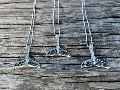 SALT CREEK SILVER whale tail necklace