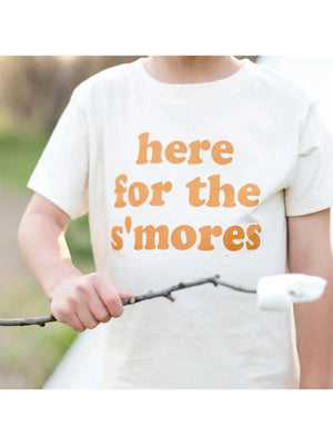 HERE FOR THE S’MORES toddler & youth tee