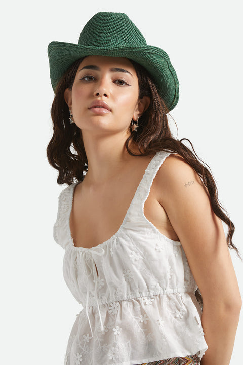 ODESSA straw packable cowboy hat