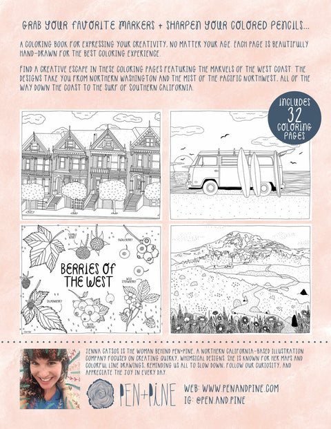 WEST COAST WONDERFUL coloring book