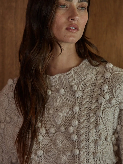STORMWATCHER cable knit sweater