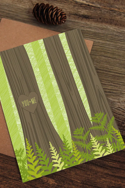 TREE CARVING card