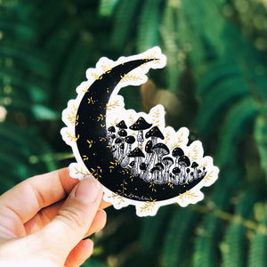 GOLDEN MUSHROOM MOON sticker