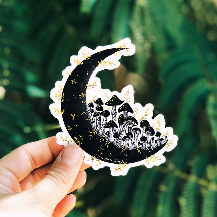 GOLDEN MUSHROOM MOON sticker