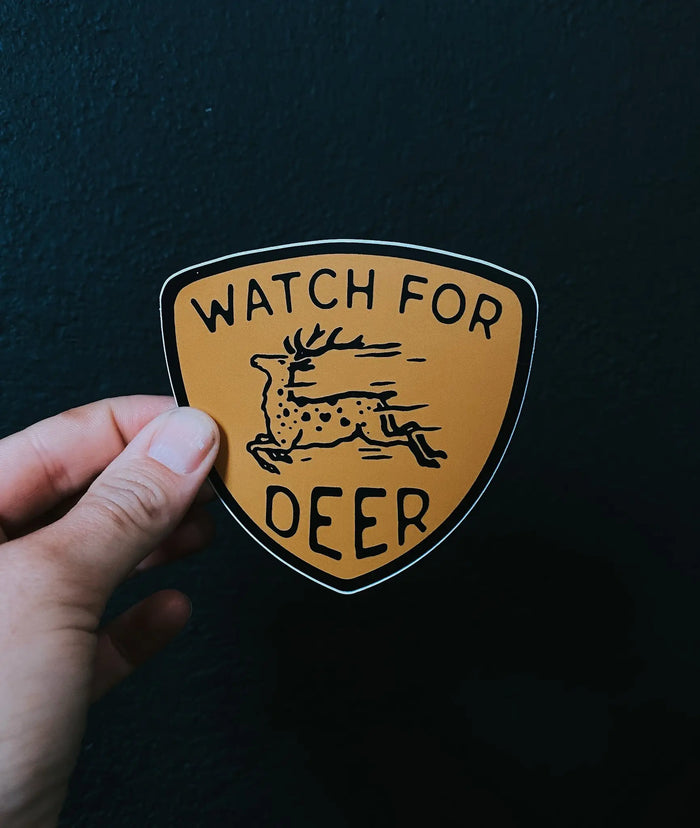 WATCH FOR DEER sticker