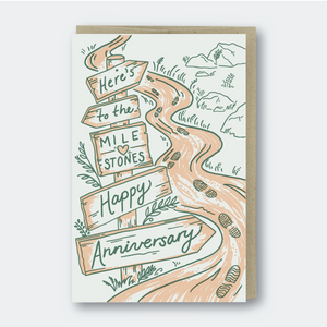 MILESTONES anniversary card