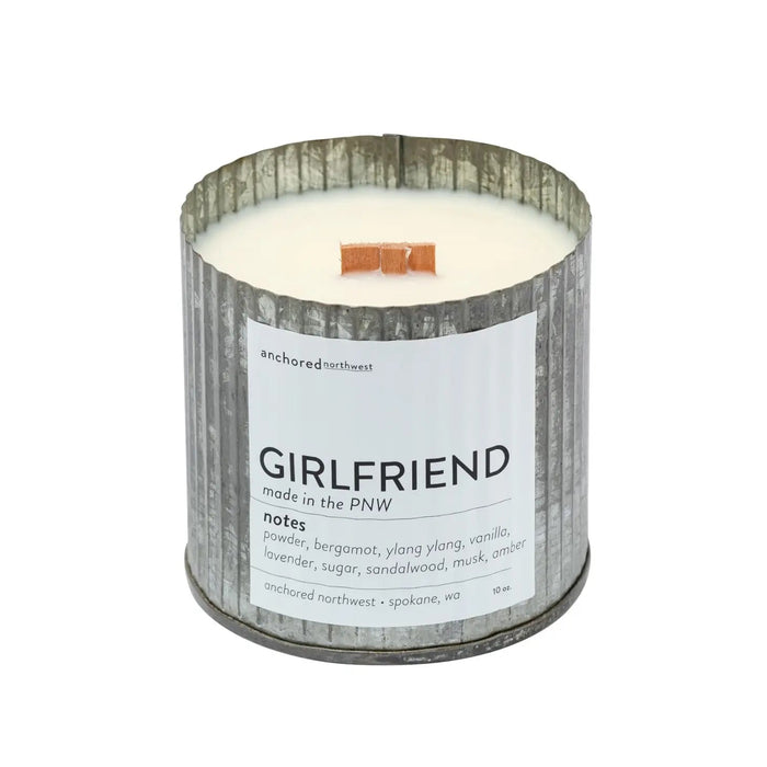 GIRLFRIEND rustic tin candle