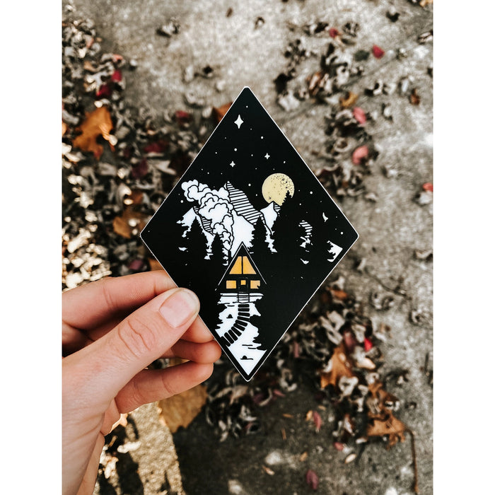 NIGHT LIGHTS CABIN sticker
