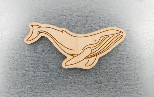 HUMPBACK WHALE wood magnet