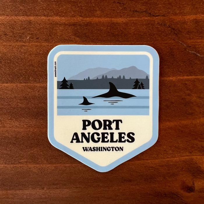 PORT ANGELES WHALES sticker