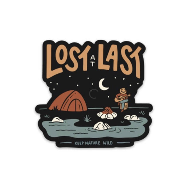 LOST AT LAST sticker