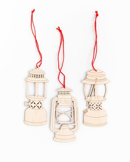 WINTER TIME wood ornaments