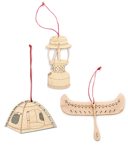 WINTER TIME wood ornaments