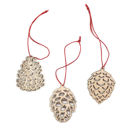 WINTER TIME wood ornaments