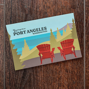 PORT ANGELES SEA VIEW postcard