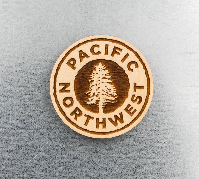PNW TREE wood magnet
