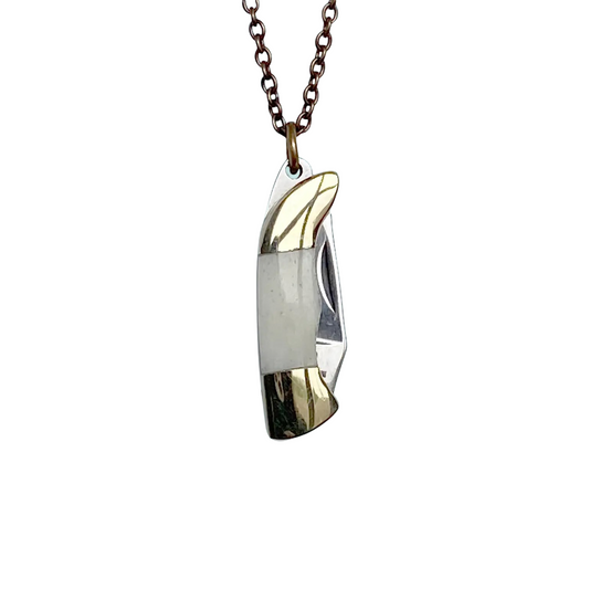 BONE-HANDLED KNIFE necklace