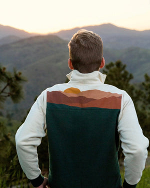 MOUNTAIN SUNSET quarter zip